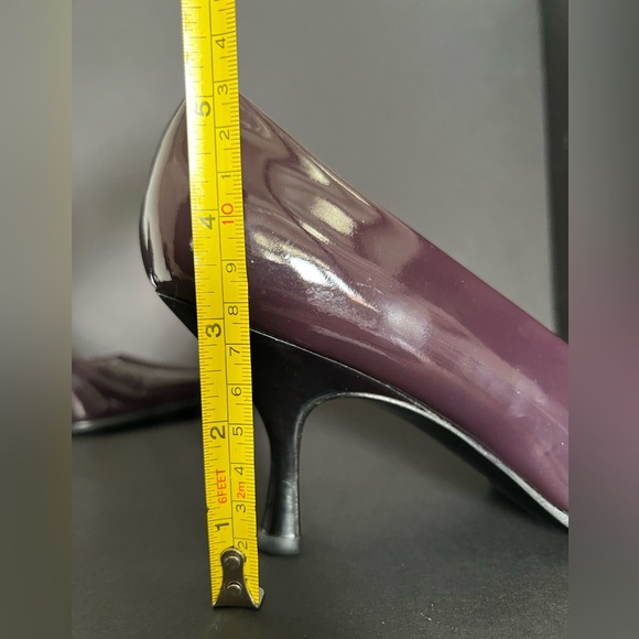 VINTAGE Jil Sander Patent Leather Eggplant Heels - Picture 7 of 8